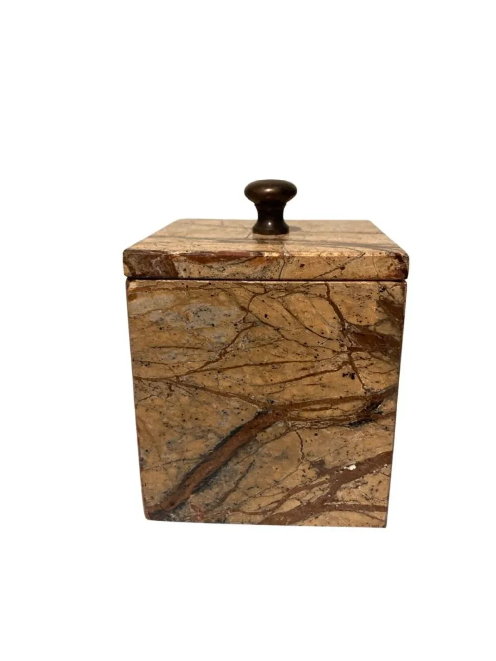 Vintage Marble Stone Trinket Box Bathroom Accessory